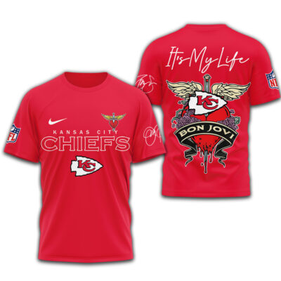 Kansas City Chiefs | Premium NFL Bon Jovi 3D Shirt