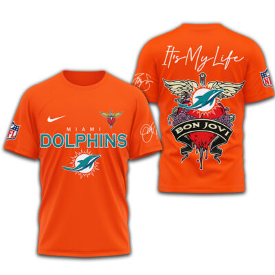 Miami Dolphins | Premium NFL Bon Jovi 3D Shirt