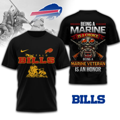 Buffalo Bills | Premium NFL Marine Veteran 3D Shirt - S