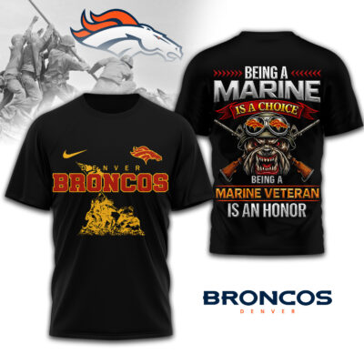 Denver Broncos | Premium NFL Marine Veteran 3D Shirt - 2XL