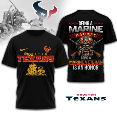 Houston Texans | Premium NFL Marine Veteran 3D Shirt - S