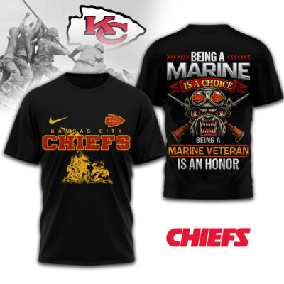Kansas City Chiefs | Premium NFL Marine Veteran 3D Shirt - S