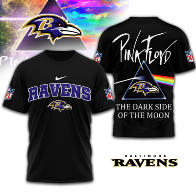 Baltimore Ravens | Premium NFL The Dark Side Of The Moon 3D Shirt - 4XL