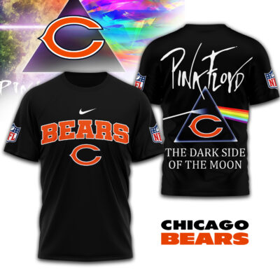 Chicago Bears | Premium NFL The Dark Side Of The Moon 3D Shirt - 4XL