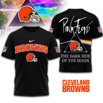 Cleveland Browns | Premium NFL The Dark Side Of The Moon 3D Shirt - L