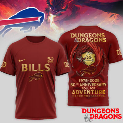 Buffalo Bills | Premium NFL Dungeons And Dragons 50th Anniversary Shirt - 2XL