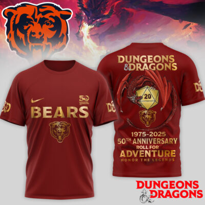 Chicago Bears | Premium NFL Dungeons And Dragons 50th Anniversary Shirt - XL