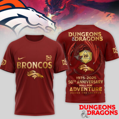 Denver Broncos | Premium NFL Dungeons And Dragons 50th Anniversary Shirt - S