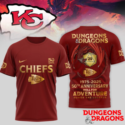 Kansas City Chiefs | Premium NFL Dungeons And Dragons 50th Anniversary Shirt - 3XL