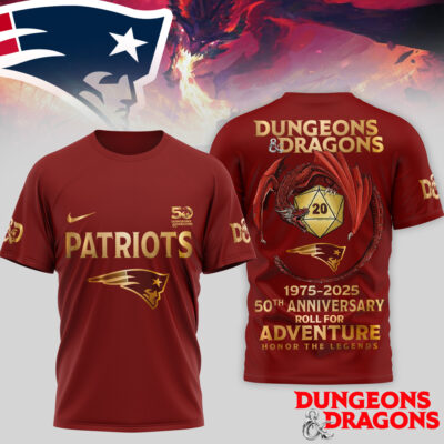 New England Patriots | Premium NFL Dungeons And Dragons 50th Anniversary Shirt - 5XL