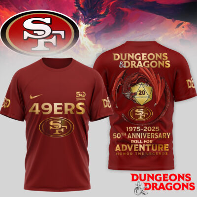 San Francisco 49ers | Premium NFL Dungeons And Dragons 50th Anniversary Shirt