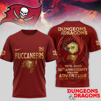 Tampa Bay Buccaneers | Premium NFL Dungeons And Dragons 50th Anniversary Shirt - M