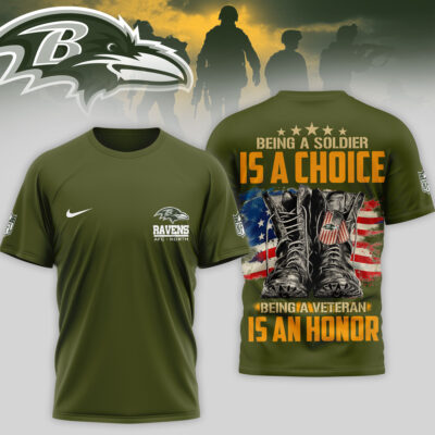 Baltimore Ravens | Premium NFL Army Veteran 3D Shirt - M
