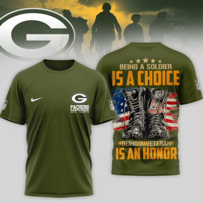 Green Bay Packers | Premium NFL Army Veteran 3D Shirt - M