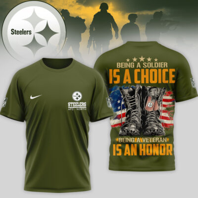 Pittsburgh Steelers | Premium NFL Army Veteran 3D Shirt - M