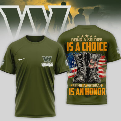 Washington Commanders | Premium NFL Army Veteran 3D Shirt - XL