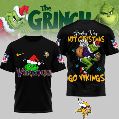 Minnesota Vikings | Premium NFL Stealing Wins Not Christmas 3D Shirt