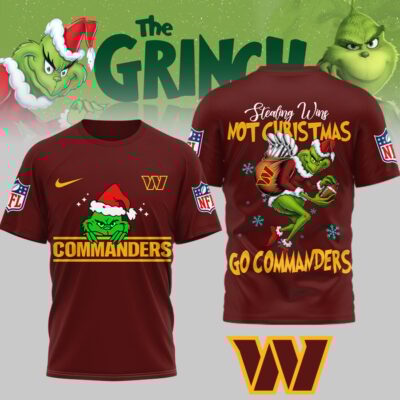 Washington Commanders | Premium NFL Stealing Wins Not Christmas 3D Shirt