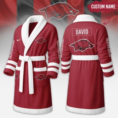 Arkansas Razorbacks | Premium NCAA Fleece Bathrobe - 2XL