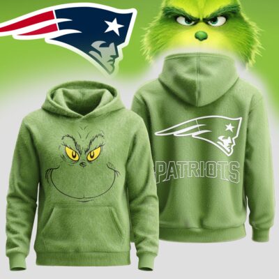 New England Patriots | Premium NFL Grinch Christmas Hoodie - XL