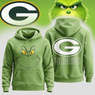 Green Bay Packers | Premium NFL Grinch Christmas Hoodie - L
