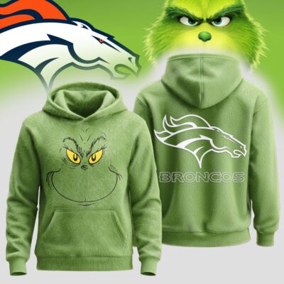 Denver Broncos | Premium NFL Grinch Christmas Hoodie - 5XL