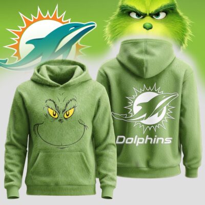 Miami Dolphins | Premium NFL Grinch Christmas Hoodie - XL