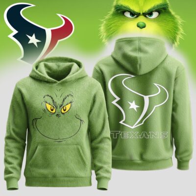 Houston Texans | Premium NFL Grinch Christmas Hoodie - M