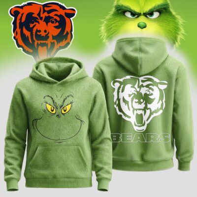 Chicago Bears | Premium NFL Grinch Christmas Hoodie - L