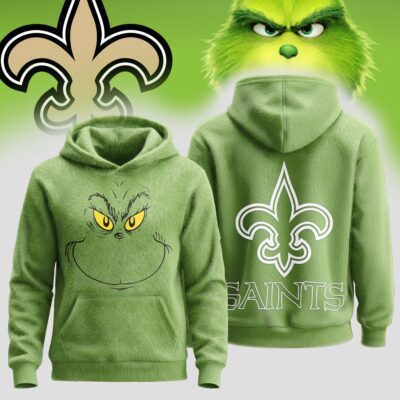 New Orleans Saints | Premium NFL Grinch Christmas Hoodie - 3XL