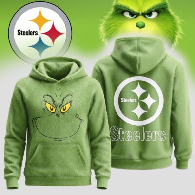 Pittsburgh Steelers | Premium NFL Grinch Christmas Hoodie - XL