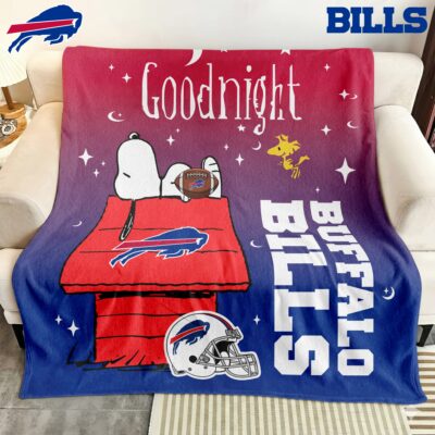 Buffalo Bills | Premium NFL Snoopy Fan Blanket - 50 x 60inch
