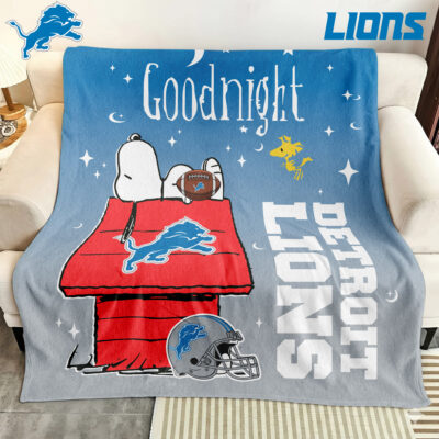 Detroit Lions | Premium NFL Snoopy Fan Blanket