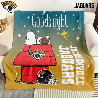 Jacksonville Jaguars | Premium NFL Snoopy Fan Blanket - 50 x 60inch