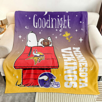 Minnesota Vikings | Premium NFL Snoopy Fan Blanket