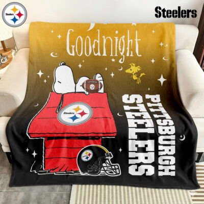 Pittsburgh Steelers | Premium NFL Snoopy Fan Blanket - 50 x 60inch