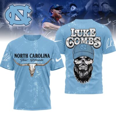 North Carolina Tar Heels | Premium NCAA Luke Combs Country Music 3D Shirt
