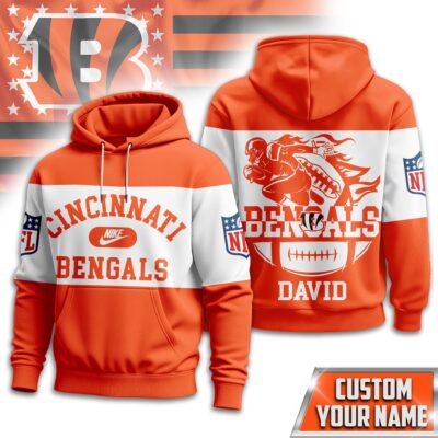 Cincinnati Bengals | Premium NFL Touchdown Spirit Personalized Hoodie - M