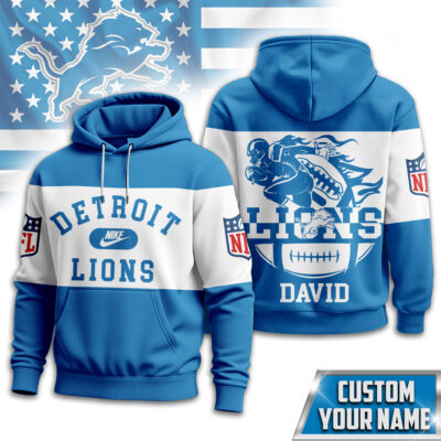 Detroit Lions | Premium NFL Touchdown Spirit Personalized Hoodie - S