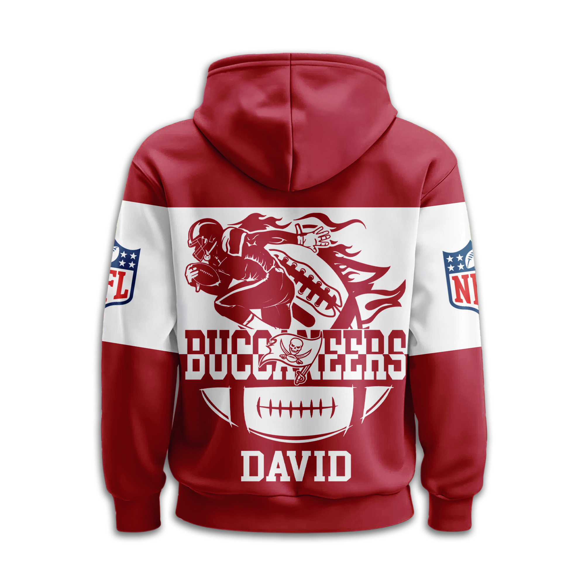 Tampa Bay Buccaneers | Premium NFL Touchdown Spirit Personalized Hoodie - Image 4