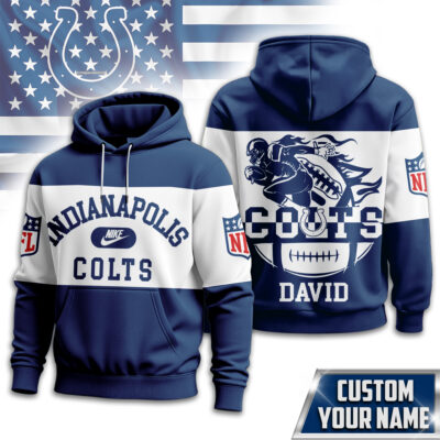 Indianapolis Colts | Premium NFL Touchdown Spirit Personalized Hoodie - XL