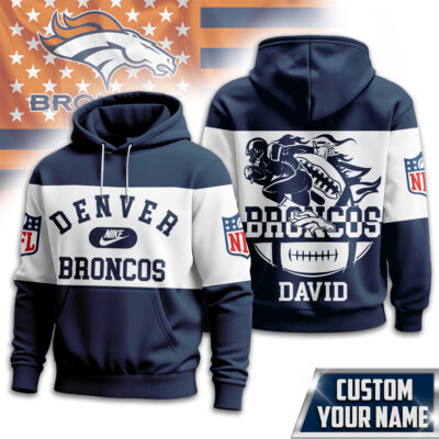 Denver Broncos | Premium NFL Touchdown Spirit Personalized Hoodie - 2XL