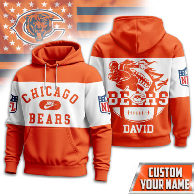 Chicago Bears | Premium NFL Touchdown Spirit Personalized Hoodie - 5XL