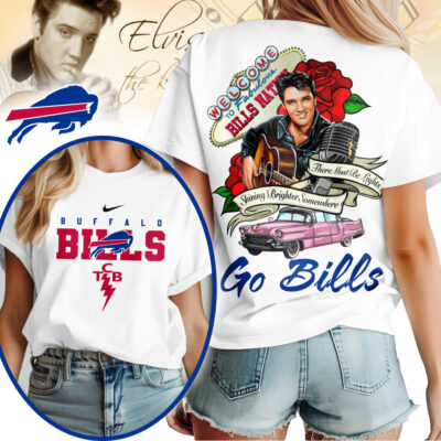 Buffalo Bills | Premium NFL Elvis Presley Rose Women Shirt