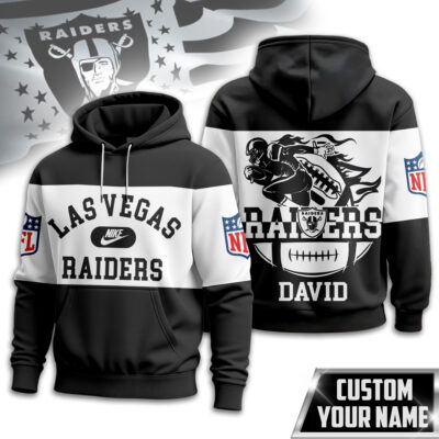Las Vegas Raiders | Premium NFL Touchdown Spirit Personalized Hoodie - 5XL