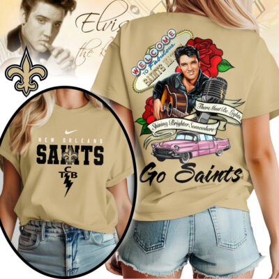 New Orleans Saints | Premium NFL Elvis Presley Rose Women Shirt