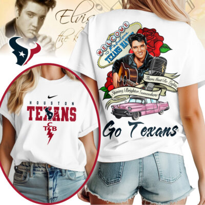 Houston Texans | Premium NFL Elvis Presley Rose Women Shirt