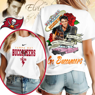 Tampa Bay Buccaneers | Premium NFL Elvis Presley Rose Women Shirt