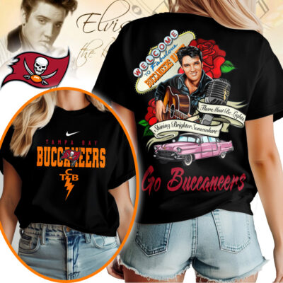 Tampa Bay Buccaneers | Premium NFL Elvis Presley Rose Women Shirt