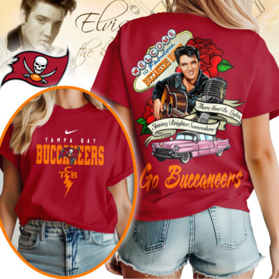 Tampa Bay Buccaneers | Premium NFL Elvis Presley Rose Women Shirt